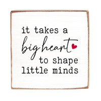 Big Heart Square Block Sign