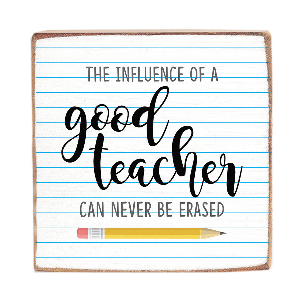 Good Teacher Square Block Sign