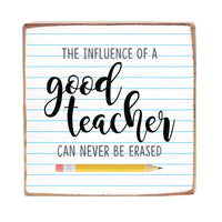 Good Teacher Square Block Sign
