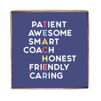 Teacher Definition Square Block Sign