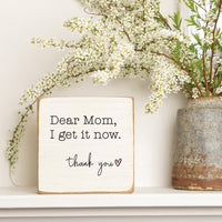 Dear Mom, Thank you Decorative Wooden Block