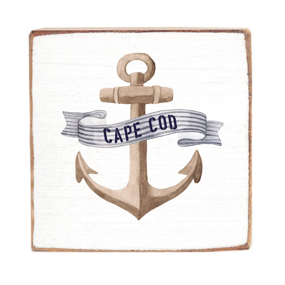 Cape Cod Anchor Wood Block