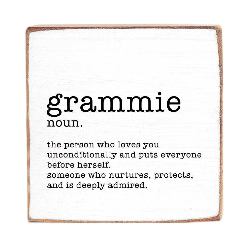 Grammie Definition Block Sign
