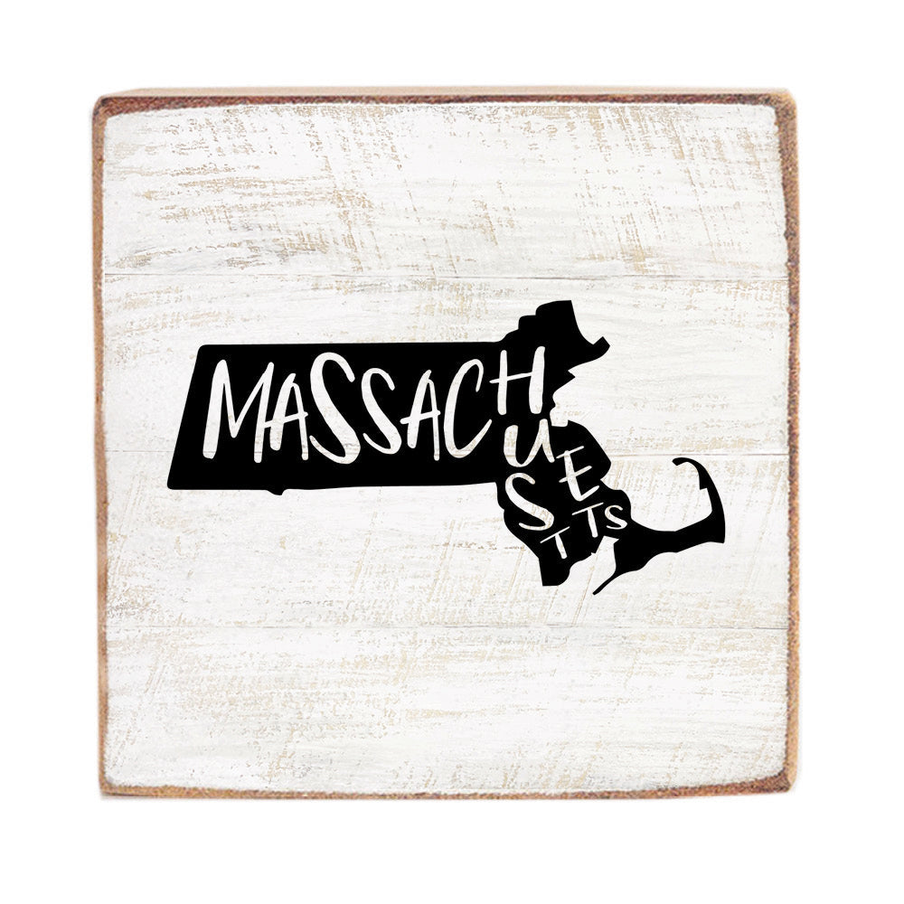 Massachusetts Block Sign