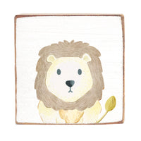 Lion Square Block Sign