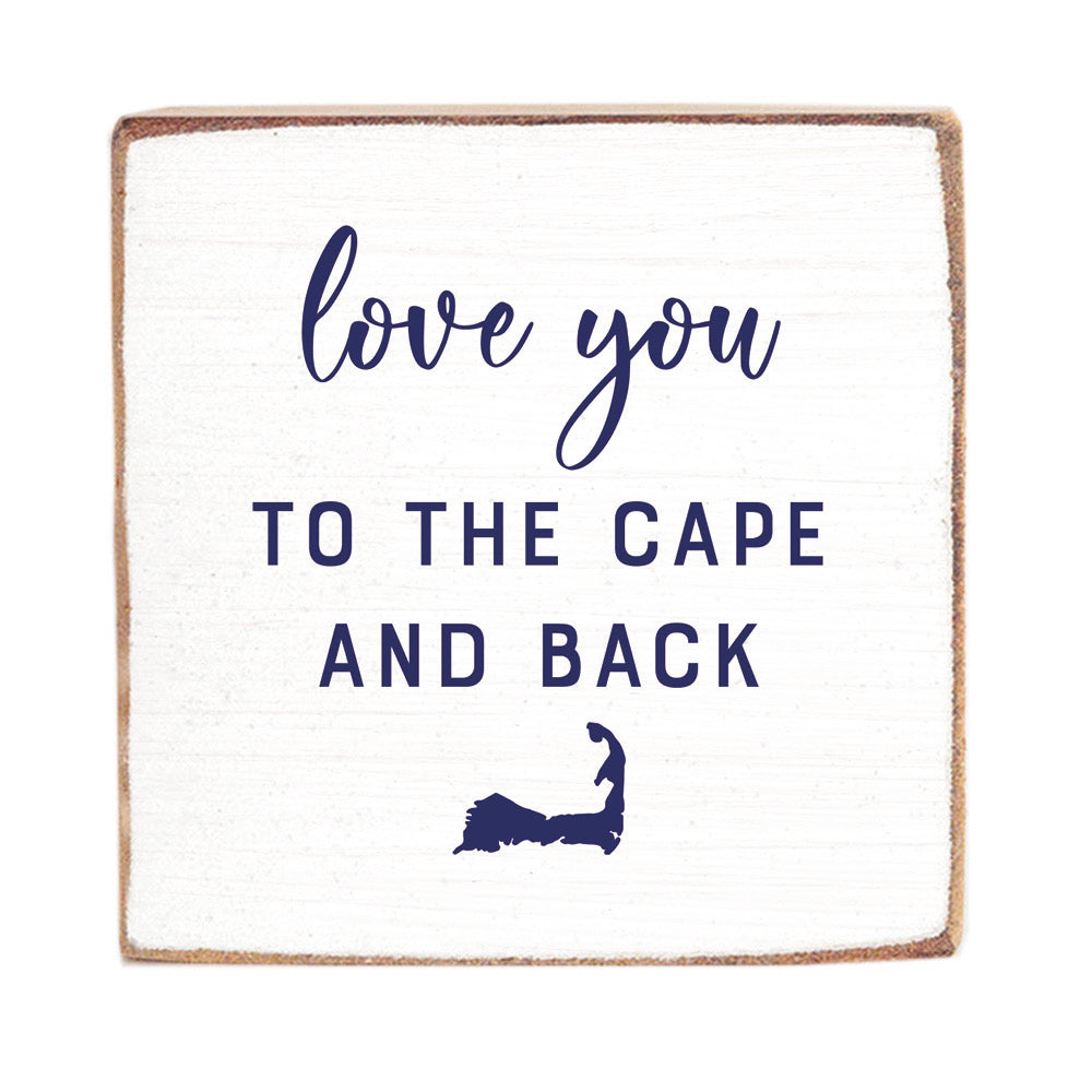 Love You To The Cape And Back Decorative Wooden Block