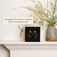 Black Cat Block Sign