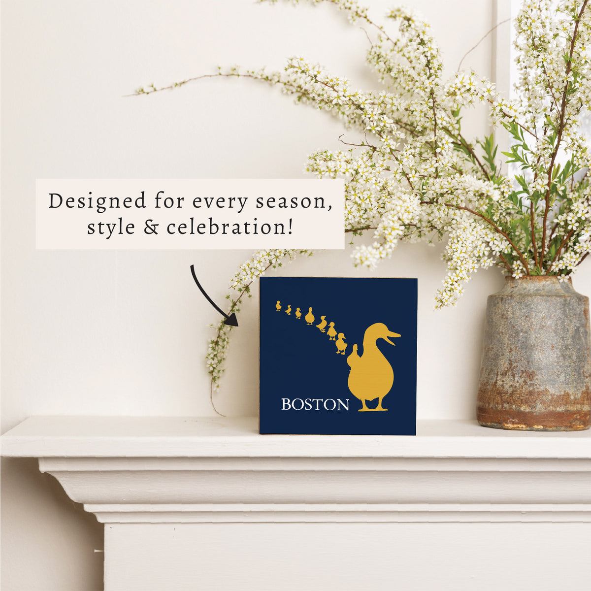 Boston Ducklings Block Sign