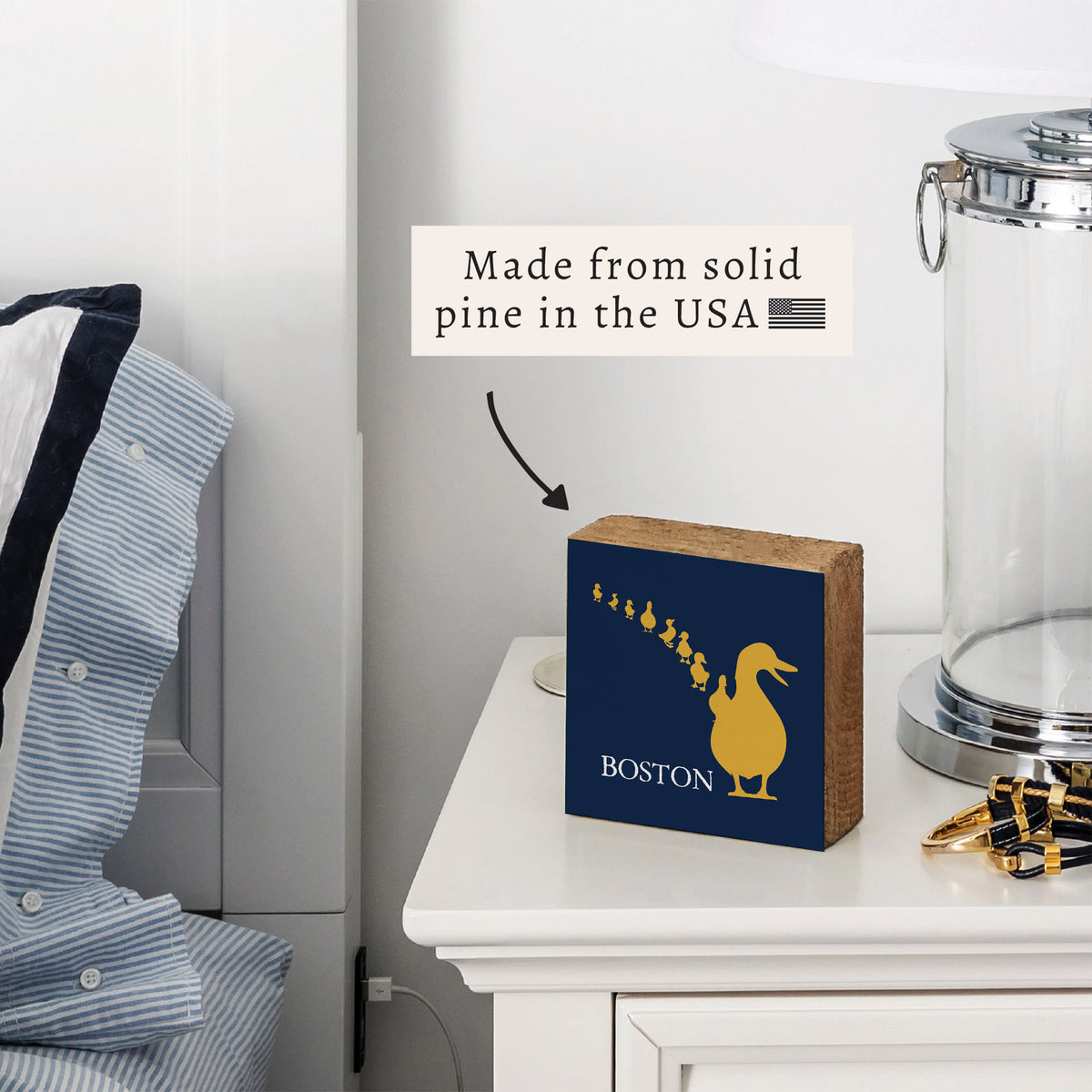 Boston Ducklings Block Sign