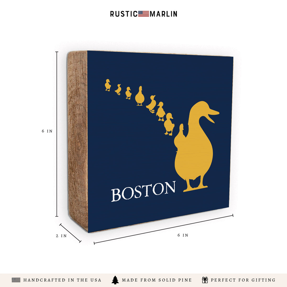 Boston Ducklings Block Sign
