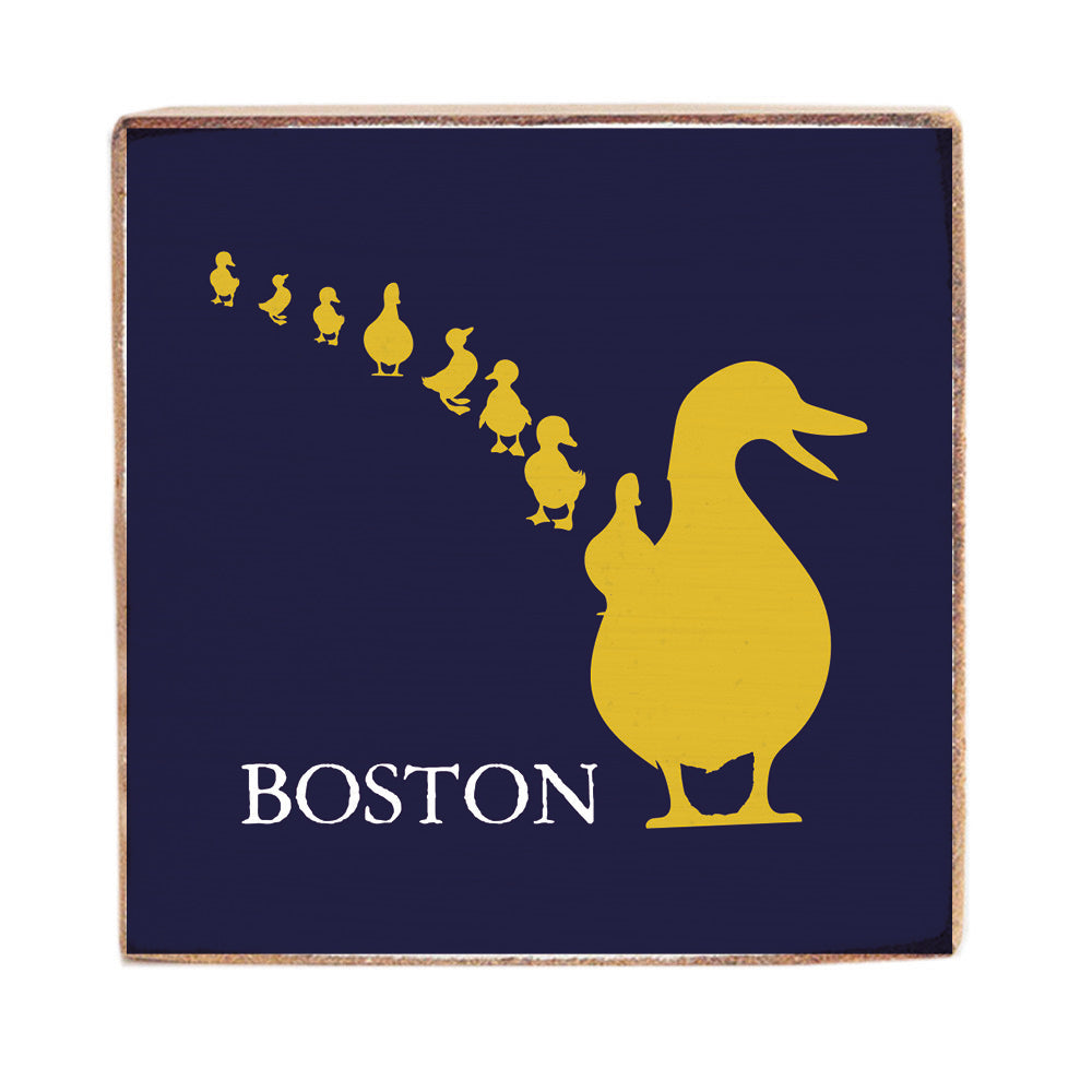 Boston Ducklings Block Sign