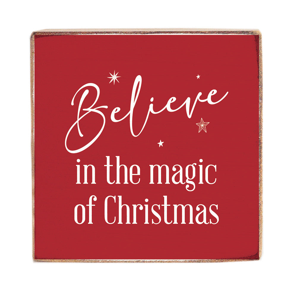 Believe Square Block Sign