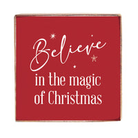 Believe Square Block Sign