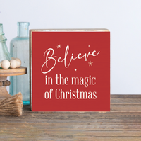 Believe Square Block Sign