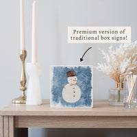 Snowman Block Sign