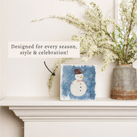 Snowman Block Sign