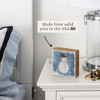 Snowman Block Sign