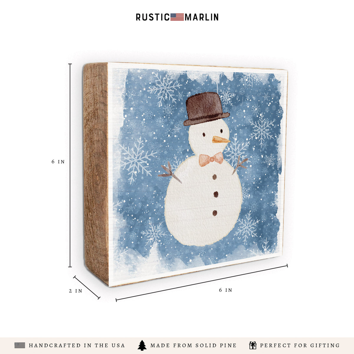 Snowman Block Sign