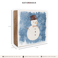Snowman Block Sign
