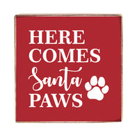 Santa Paws Square Block Sign