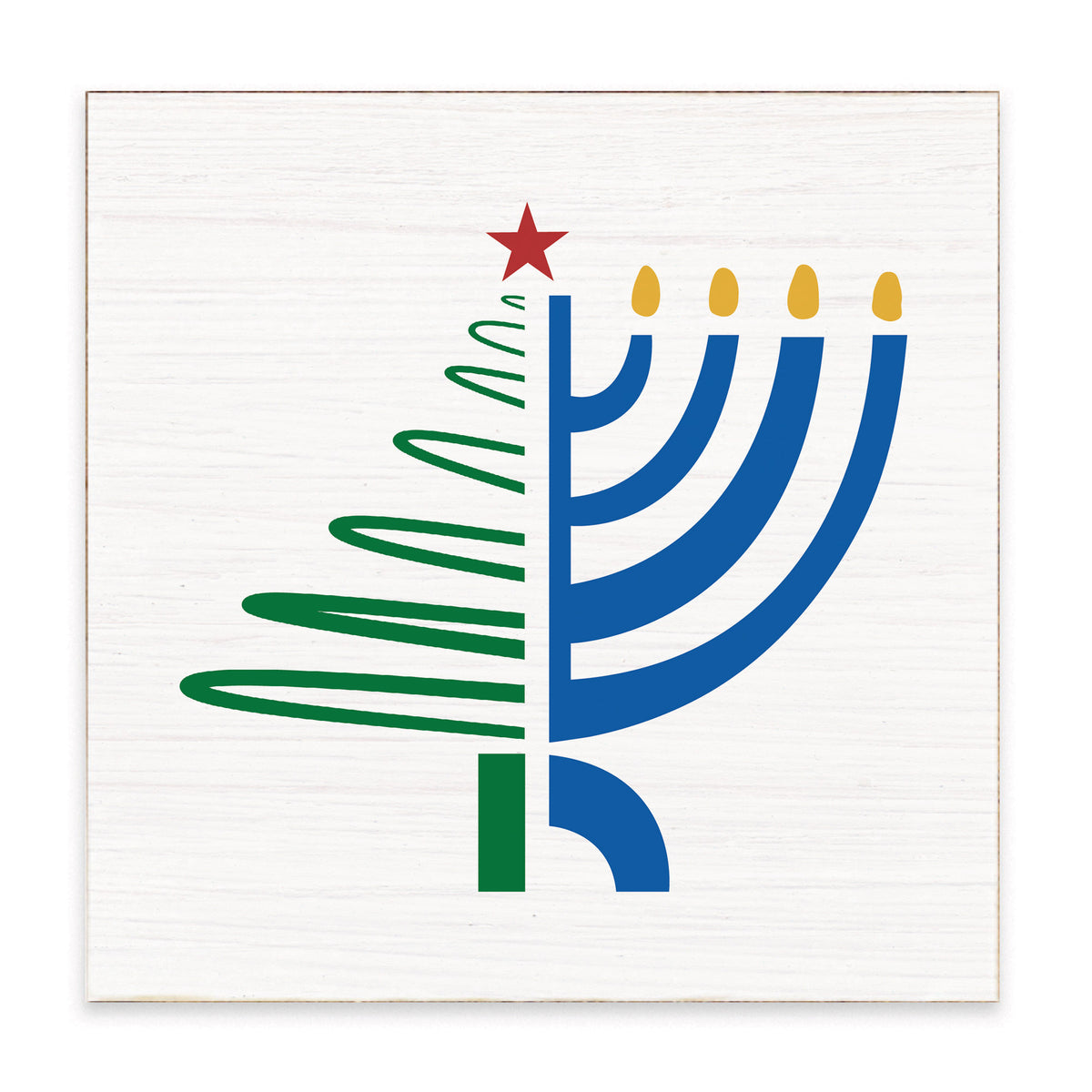 Christmas Hanukkah Block Sign