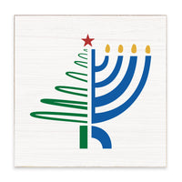 Christmas Hanukkah Block Sign
