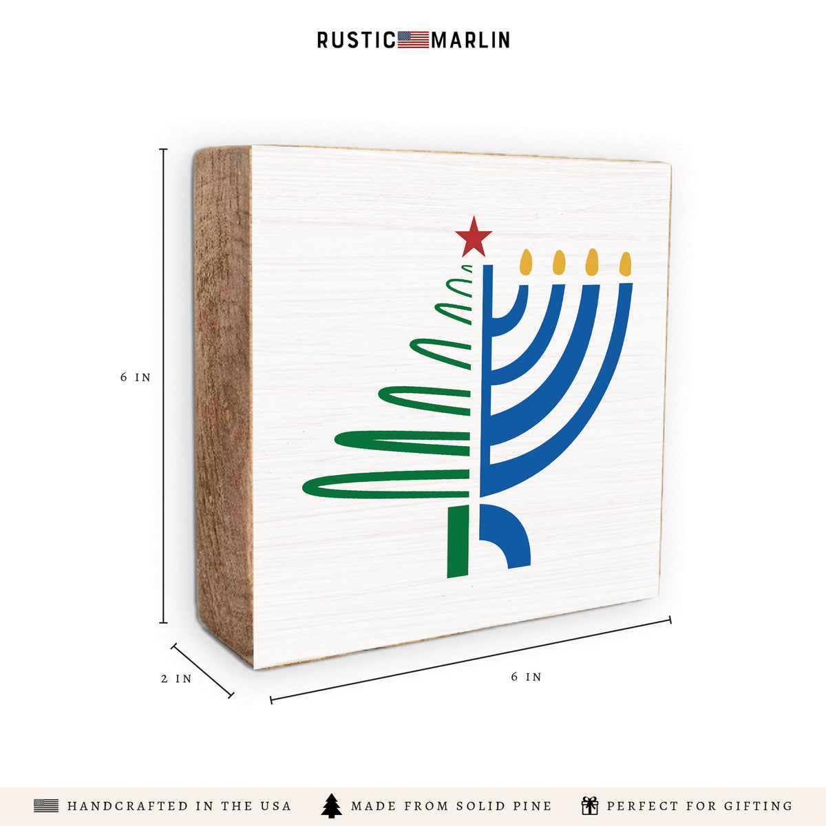 Christmas Hanukkah Block Sign