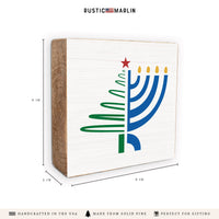 Christmas Hanukkah Block Sign