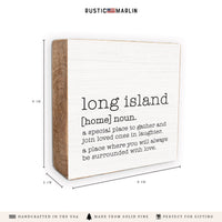 Long Island Definition Block Sign