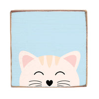 Cat Square Block Sign
