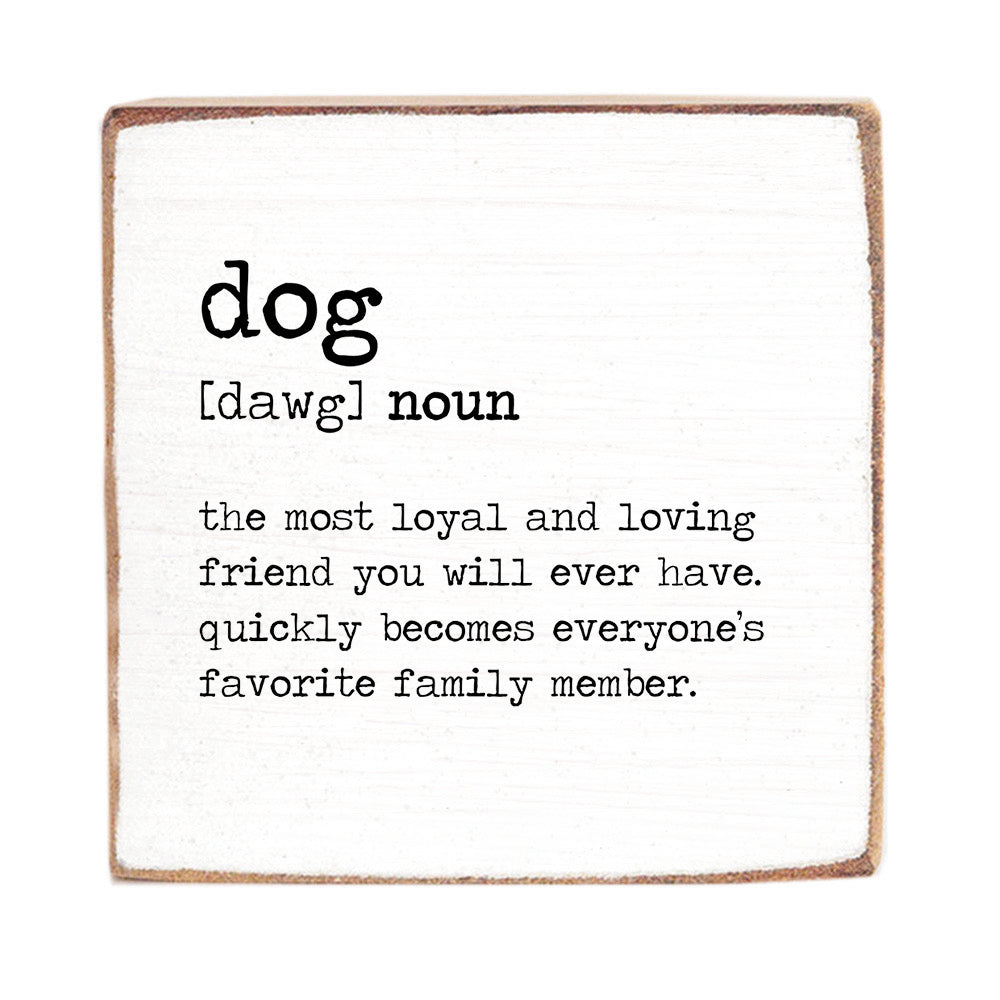 Dog Definition Block Sign