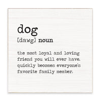 Dog Definition Block Sign
