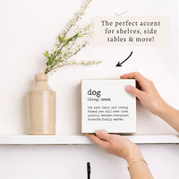 Dog Definition Block Sign