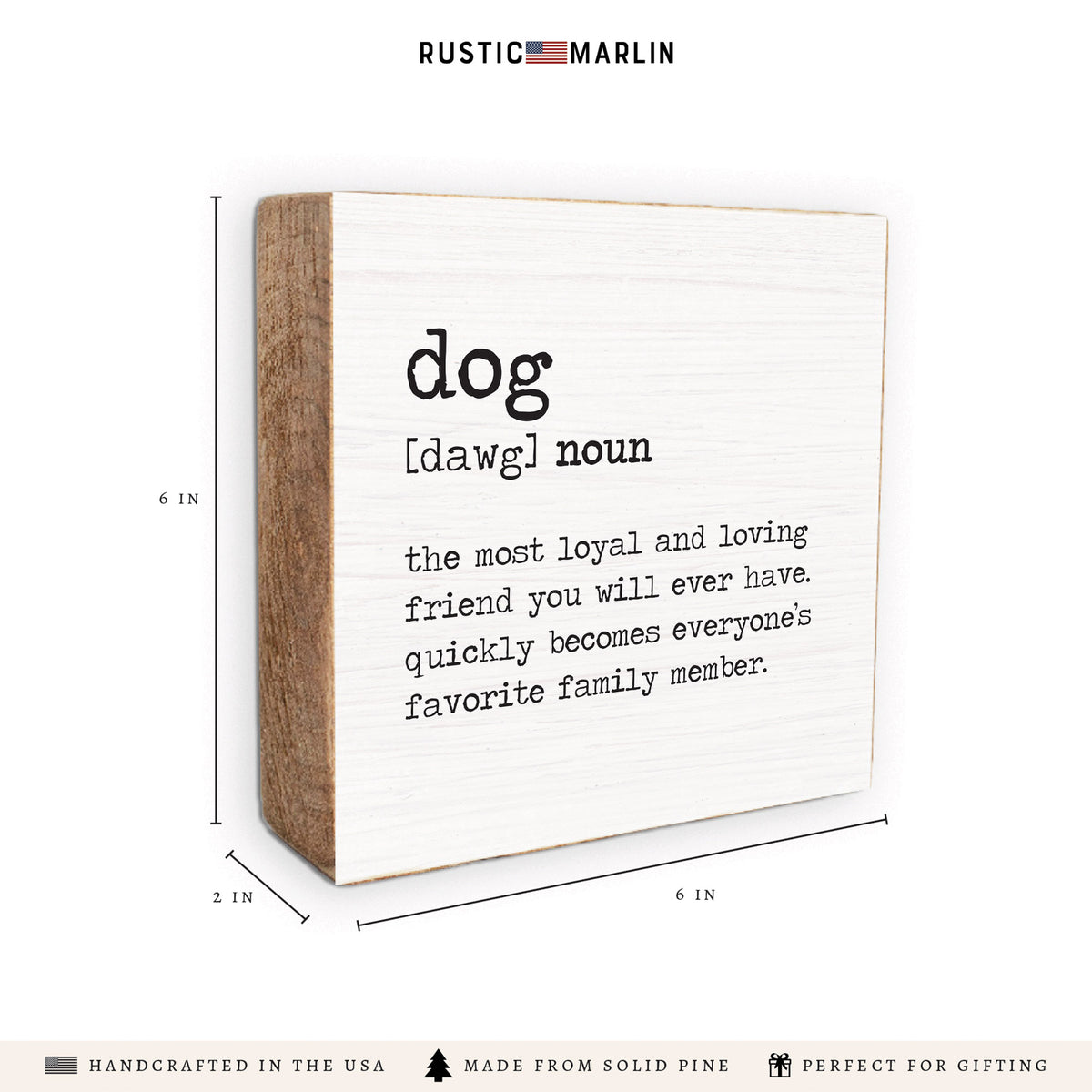 Dog Definition Block Sign