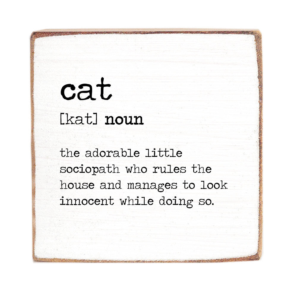 Cat Definition Block Sign