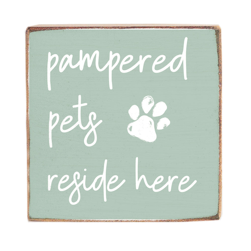 Pampered Pets Square Block Sign