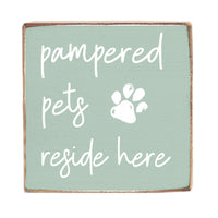 Pampered Pets Square Block Sign