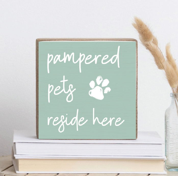 Pampered Pets Square Block Sign