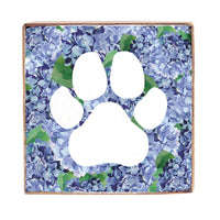 Hydrangea Paw Square Block Sign
