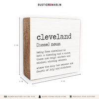 Cleveland Definition Block Sign