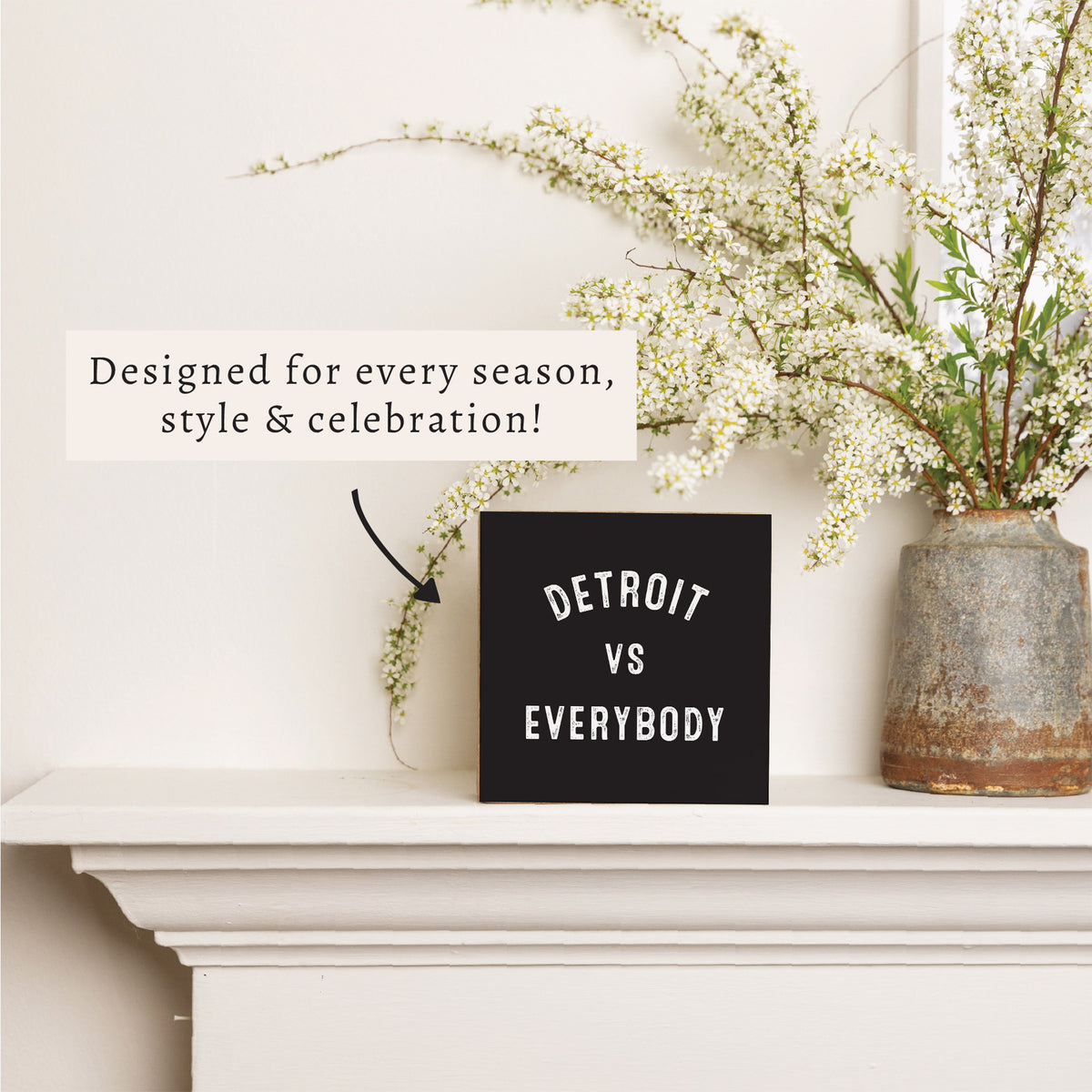 Detroit Vs Everyone Block Sign
