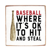 Hit and Steal Square Block Sign