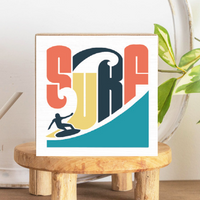 Surf Square Block Sign