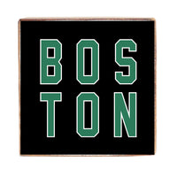 Green and Black Boston Wood Block