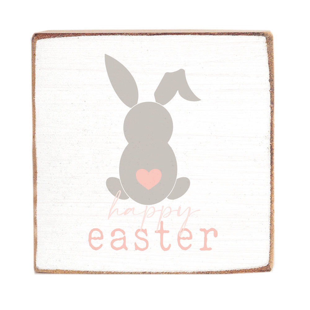 Happy Easter Decorative Square Block Sign