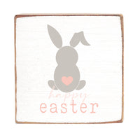 Happy Easter Decorative Square Block Sign