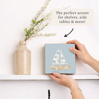 Hydrangea Sailboat Block Sign