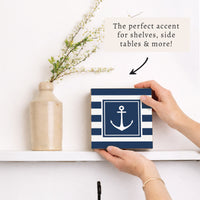 Anchor Stripes Block Sign