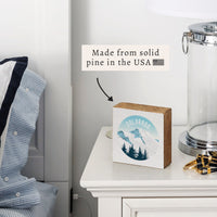 Colorado Snowy Mountains Block Sign
