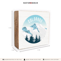 Colorado Snowy Mountains Block Sign